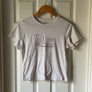 Abercrombie & Fitch Graphic White Skimming Tee